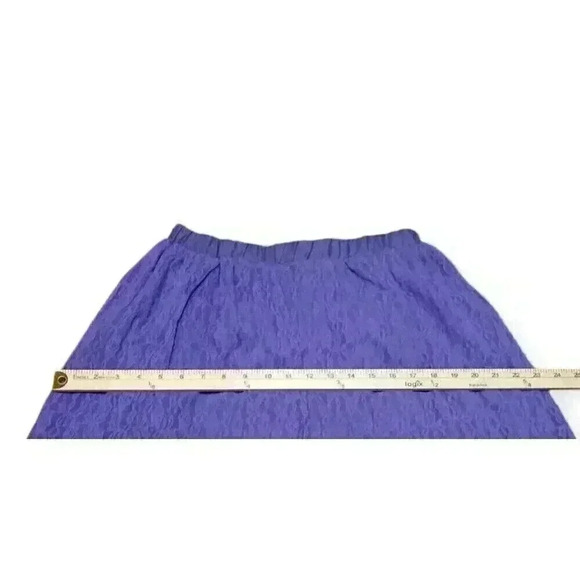 Pony Tails Girls Purple Skirt Floral Textured Lace Size 16 - Picture 7 of 11
